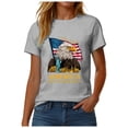 thumbnail image 5 of enyan 4th Of July Dresses For Women 250 Years America Anniversary Shirt Wos 250th Independence Day Freedom Shirt USA Flag Star and Stripes Tee,Light Gray,M, 5 of 7
