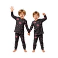 thumbnail image 3 of Matching Family Halloween Pajamas Set Candy Ghost Crew Neck Horror Pullover Pjs and Bat Witch Hat Spooky Jogger Sleep Pants, 3 of 6
