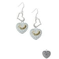 thumbnail image 2 of Delight Jewelry Goldtone Little Sister Rock on Clear Crystal Heart Open Heart French Earrings, 2 of 4