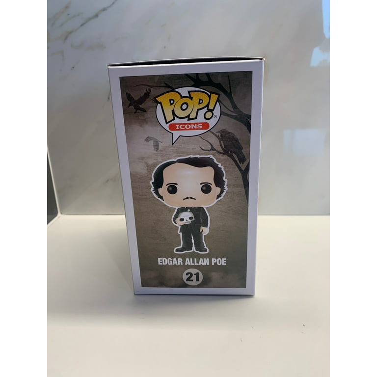 Funko Pop Icons #21 - Edgar Allan Poe /w Skull (Glows in the
