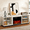 White, variant on White TV Stand with 23" Electric Fireplace & 12-Color LED Lighting & Touchscreen