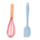 thumbnail image 1 of Juego de mini utensilios de cocina de 2 piezas: utensilios de cocina de silicona con mangos de madera, 1 of 5