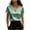 Green, variant on Womens Summer Tops Satin Keyhole Neck Short Sleeve Casual Business Tunic Shirts Summer Clothes for Women Pink XXL