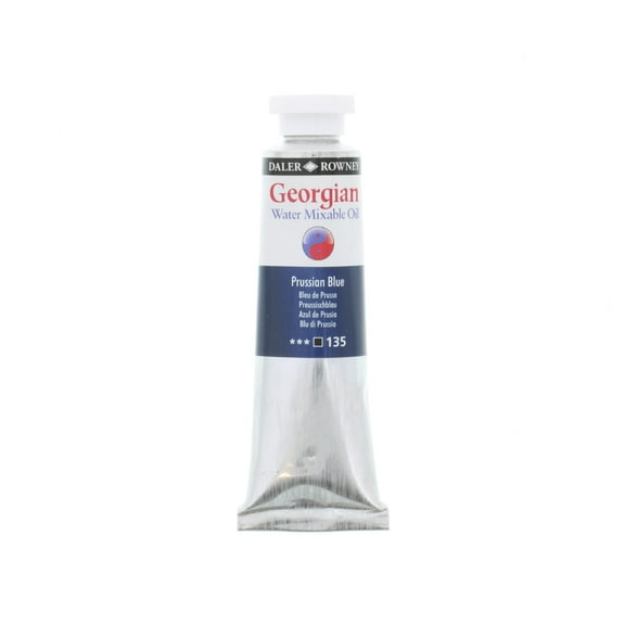 Daler-Rowney Georgian Water Mixable Oil, 37ml Tube, Prussian Blue