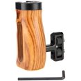 thumbnail image 2 of NICEYRIG Side Wooden Handle with Cold Shoe, Universal Grip for DSLR Cage Rig - 263, 2 of 5
