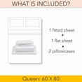 thumbnail image 5 of PRATYUX Queen 4-PC Organic Cotton Bed Sheet Set 1000-Thread Count 100% Long Staple Cotton, 30 inch Deep Pockets [1 Flat, 1 Fitted Sheet, 2 Pillowcases] - Navy Blue, 5 of 7