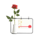 thumbnail image 1 of Geometría de Oro Flores patron de Sakura Botella de decoración de jarrones colgantes de flores rosas artificiales, 1 of 3