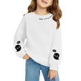 thumbnail image 2 of XQYLOS Kids Girls Cute Graphic Sweatshirt White Pullover Hoodie Playful Print Soft Cotton Comfort Fit Casual Streetwear Long Sleeve Top, 2 of 8