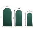 thumbnail image 3 of BalsaCircle 3 Fitted Hunter Green Matte Spandex Round Top Wedding Arch Backdrop Stand Covers Set Party, 3 of 8