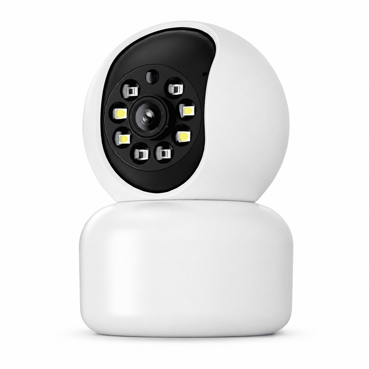 Okicoler 2K WiFi Indoor Camera, Pan/Tilt, Two-Way Audio, Night Vision, White