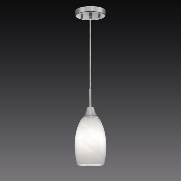 Lámpara colgante Viinew Mini Glass, 1 luz, diseño en espiral blanco