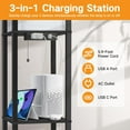 thumbnail image 2 of Floor Lamp with Shelves LED Modern Shelf Floor Lamp with USB Ports Power Outlet Color Temperature Storage Display Wood Column Standing Tall Lamp for Living Room Bedroom Off, 2 of 8