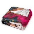 UltraSoft Micro Fleece Blanket,African American Girls 3D Colorful Pink