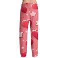 thumbnail image 6 of Fgvctg Valentine's Day Pajamas for Men Casual Sleepwear Wide Leg Pajamas Heart Graphic High Waisted Pjs Pant Lightweight Spring Fall Drawstring Lounge Pants with Pockets Pink 3XL, 6 of 6