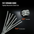 thumbnail image 4 of KFFKFF T316 Stainless Steel Wire Rope 1/8" 7x7 Strand, 500FT Cable for Railing, Decking, and DIY Balustrade Applications, 4 of 9