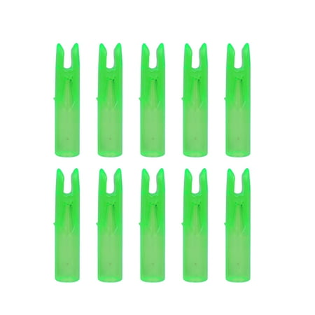Jiandong arrow nocks 50 Green Compound Bow End Tails Accessory(1.18X0.3X0.3Inch)