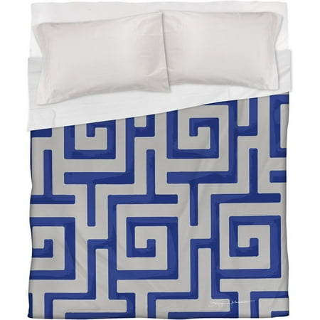 MOD Home Greek Key Blue Duvet
