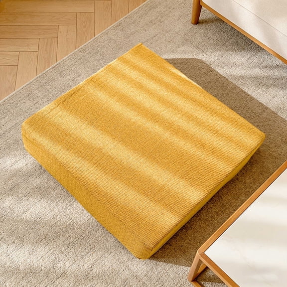 Kugisaki Square Solid Color Seat Cushion with Non Slip Bottom Tufted Thicken Chair Pad Tatami Floor Pillow Cushion for Chair Living Room