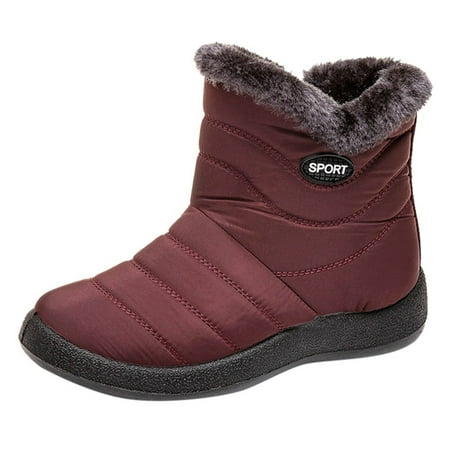 

fvwitlyh Ankle Boots for Womens Snow Boots Size 7 Bootie Boots Boots Winter Girls Shoes Warm Short Outdoor Snow For Snow Boots for Women No Heel