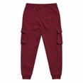 thumbnail image 3 of mikdeno Men's lightweight fleece Cargo Jogger Sweatpants, Sizes S-3XL, 3 of 5