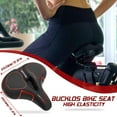 thumbnail image 4 of BUCKLOS Comfortable Extra Wide Bike Seat Cushion for Women Men, Exercise Bike/Stationary/Peloton Bike Seats Comfort Foam Padded, Waterproof Bicycle Saddles with Dual Shock Absorbing Ball, 4 of 7