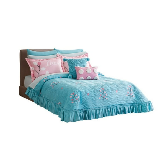 Colcha Neo Abril Individual Turquesa Poliester Concord