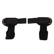 2pcs Gymnastics Palm Protector Imitation Cowhide Non Slip Wrist Support Brace for Pull Up Weight Lifting Black