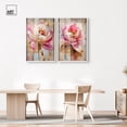 thumbnail image 3 of Blush Pink Botanical Reverie Duo Shadowbox Print Living Room Wall Art by Art Remedy, White Frame, 30 x 45, 3 of 6