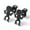 Black, variant on Stainless Steel Stud Earrings Skeleton Punk Gothic Skull Gold Black E21