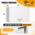 thumbnail image 3 of PetFurnishn  Bathroom Wall Cabinet Medicine Cabinet Over The Toilet Storage Upper Storage Cabinet Wall Storage Metal Wall Mounted Metal Wall Cabinet Garage Assembly Required White-22" Tall, 3 of 14