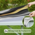 thumbnail image 6 of Black Marble Gold Wave Pattern Square Fitted Tablecloth with Elastic Edge,Square Table Cover,Washable Elastic Table Cover for Home Kitchen Party Decor 34"x34", 6 of 6