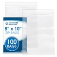 thumbnail image 1 of Spartan Industrial - Bolsas de polietileno de plástico transparente con cierre resellable, 8.0 x 10.0 in (100 unidades) de 2 mil, 1 of 1