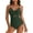 Green, variant on Womens One Piece Swimsuit Metal Modest Tummy Control Bathing Suit Slimming Full Coverage Mesh Swim Suits