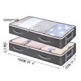 thumbnail image 2 of Foldable Sturdy Clothes Organizer, Comfort Clothes Storage Under Bed Container, Ultra Thick Fabric with Transparent Label Pocket, Reinforced Handles for Easy Carrying, Non-Woven, 2 of 5