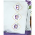 thumbnail image 2 of Jack Dempsey JDN1600.758 Pillowcase Perle Pansies, 2 of 2