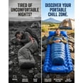 thumbnail image 3 of Lounge Mat Portable Chill Zone Foldable Inflatable Sleeping Pad Thick Memory Foam with Built-In Self Inflating Foot Pump for Camping Gray, 3 of 6