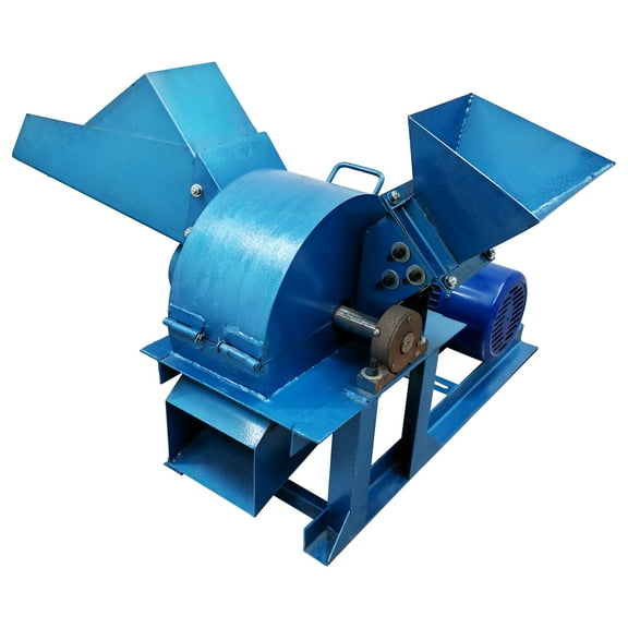 Wood Crusher Chipper Sawdust Branch Crusher Double Inlets Single Phase 220V