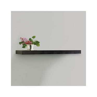 InPlace Shelving, 0191406, Wood Floating Wall Shelf, 35.4Wx10.2Dx2H, Black