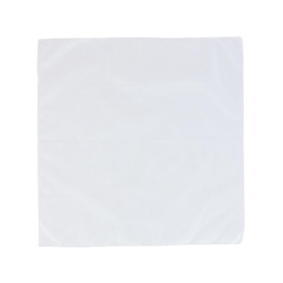CTM All Cotton 15x15 inch Solid White Cotton Handkerchief (12 Pack)