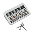 thumbnail image 2 of Milaget Fixed 6 String Bass Bridge Concert Spacing 10.6mm for Guitar Bass Instrument silver, 2 of 6