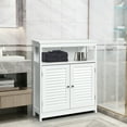thumbnail image 4 of Costway Bathroom Storage Wood Floor Cabinet with Double Shutter Door White, 4 of 12