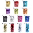 thumbnail image 3 of Bolas de Navidad, 24 piezas de bolas de purpurina duraderas para decoración de árboles de Navidad de colores puros, 3 of 4