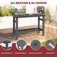 thumbnail image 3 of SERWALL All Weather HDPE Outdoor Patio Bar Set, Adirondack Chairs Set of 4 and Bar Height Table, Grey, 3 of 7