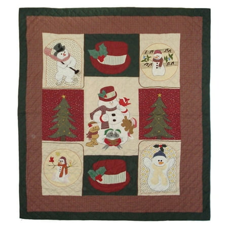 Patch Magic QQJLYS Jolly Snowmen, Quilt Queen 85 x 95 inch