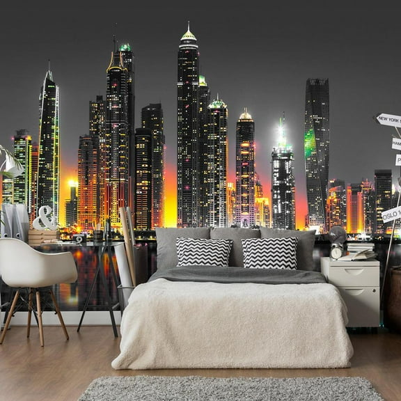 Tiptophomedecor Cityscape Wallpaper Wall Mural - Desert City Dubai