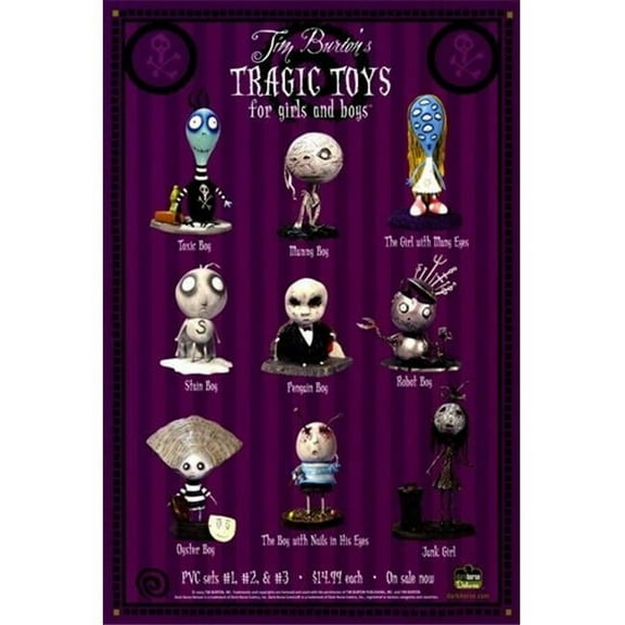 Pop Culture Graphics  Tim Burton's Tragic Toys Movie Poster - 11 x 17
