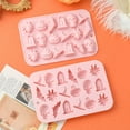 thumbnail image 5 of 2 pc Theme DIY Skull Witch Hat Spider Bat Window Food Grade Silicone Molds Fondant Molds Resin Casting Molds for Chocolate Candy Resin Craft Making Pink 183x125x15mm, 5 of 8