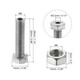 thumbnail image 2 of Uxcell M6x25mm Hexagon Fasteners Hollow Screw Bolts with Nuts 2 Pack, 2 of 5