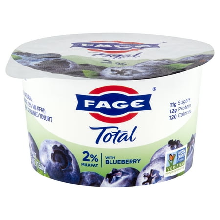 FAGE Total All Natural Reduced Fat with Blueberry Greek Strained Yogurt, 5.3 oz