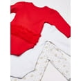 thumbnail image 5 of Little Treasure Baby Girl Cotton Long-Sleeve Bodysuits 3pk, Christmas Necklace, 12-18 Months, 5 of 5